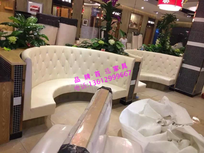 白色|卡座沙发餐厅深圳厂家专业定制