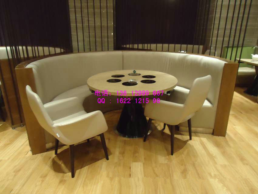 【市场热卖】大理石餐桌定制款式  弧形卡座沙发畅销款式 