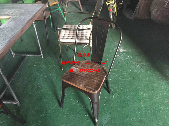 做旧复古铁餐椅定制款式 厂家直销