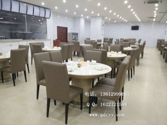 大理石圆形餐桌家具厂定制 茶餐厅软包餐椅厂家具专业生产