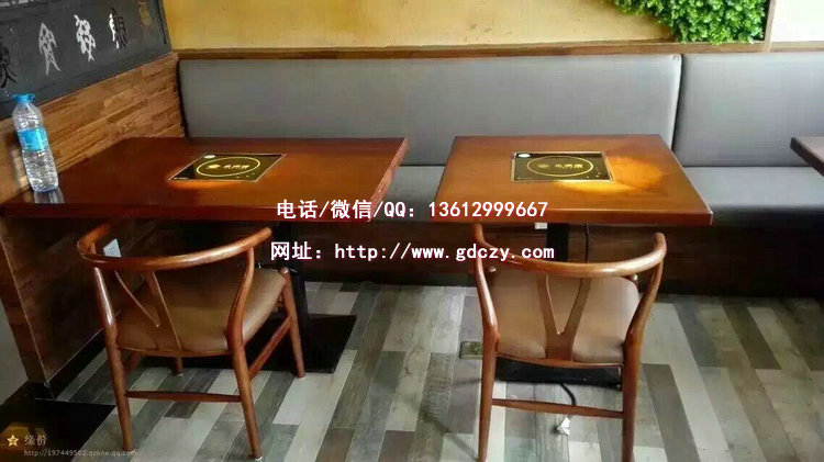 防火板火锅店餐桌定制款式，实木餐椅厂报价