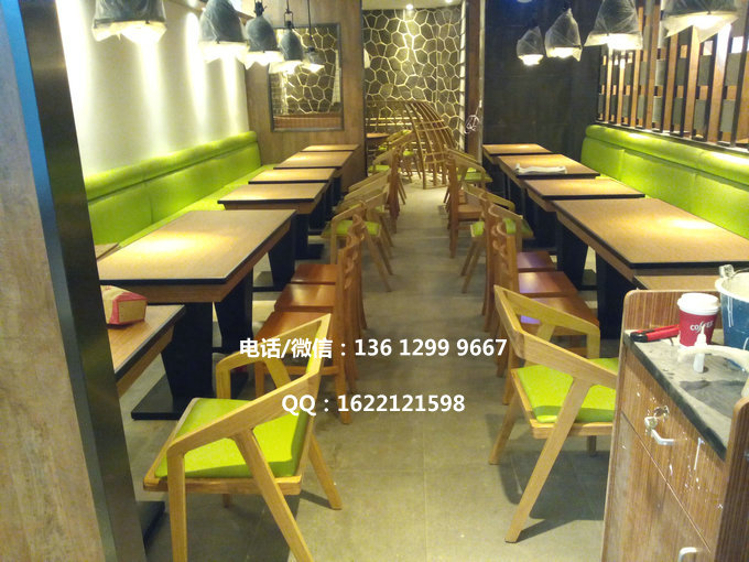 香港茶餐厅卡座沙发，实木餐椅定制款，厂家直销
