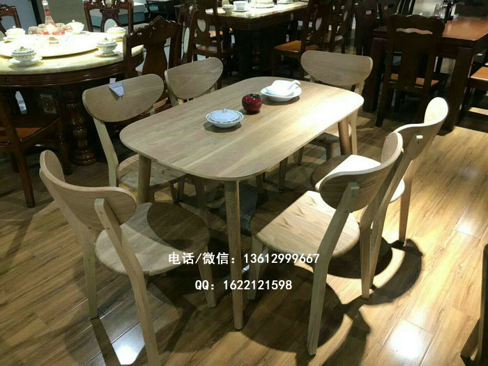 深圳中餐厅实木桌椅制作，龙岗实木餐椅厂图片