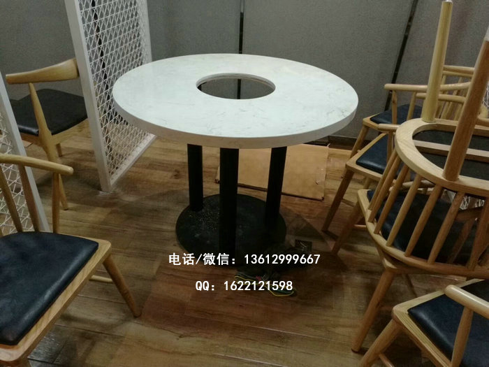 大理石火锅桌 大理石火锅桌