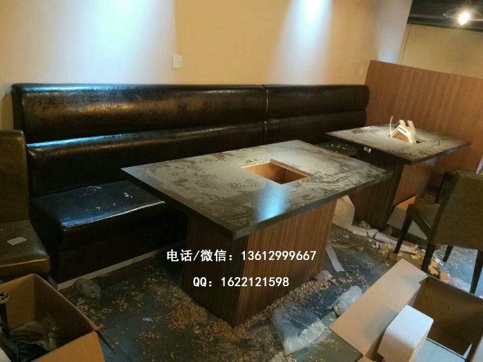 大理石火锅桌 大理石火锅桌