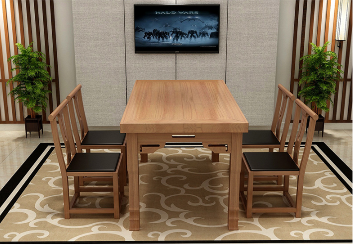 经典实木款咖啡厅餐桌、餐椅制作欣赏