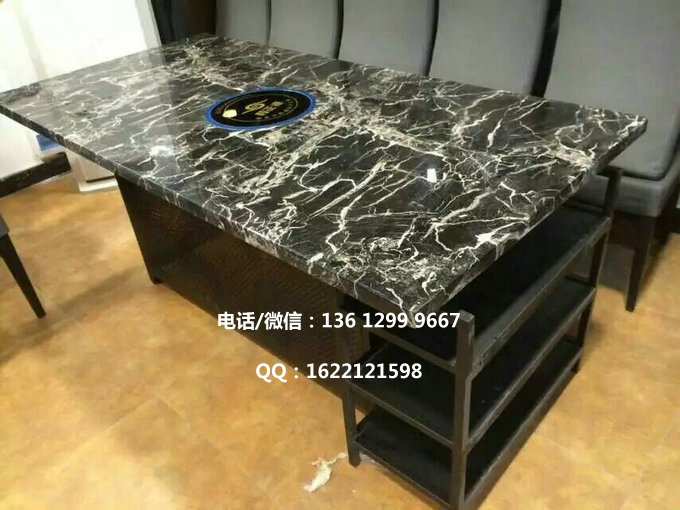 大理石火锅桌 大理石火锅桌
